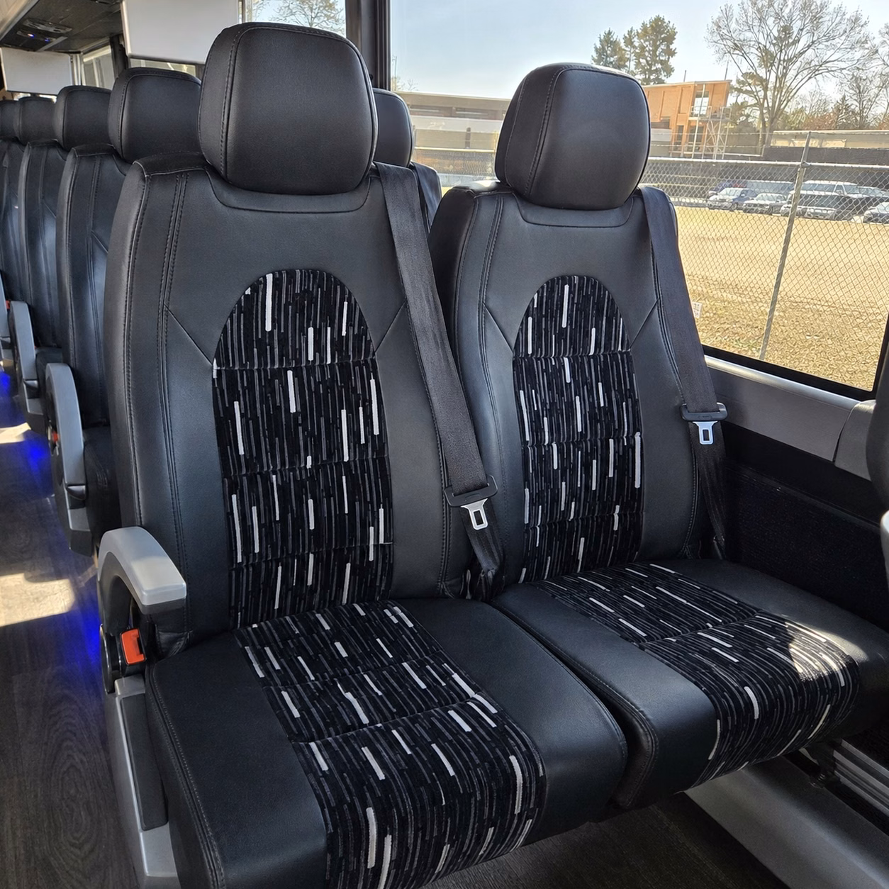 56 passenger charter bus inside
