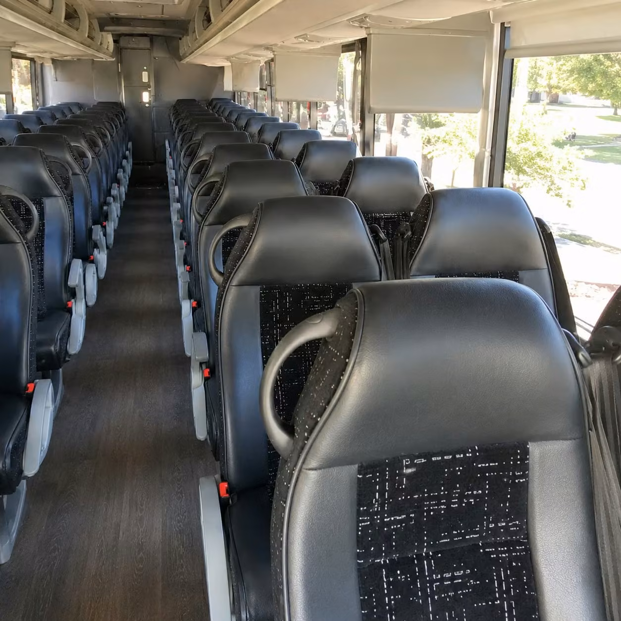 56 passenger charter bus interior