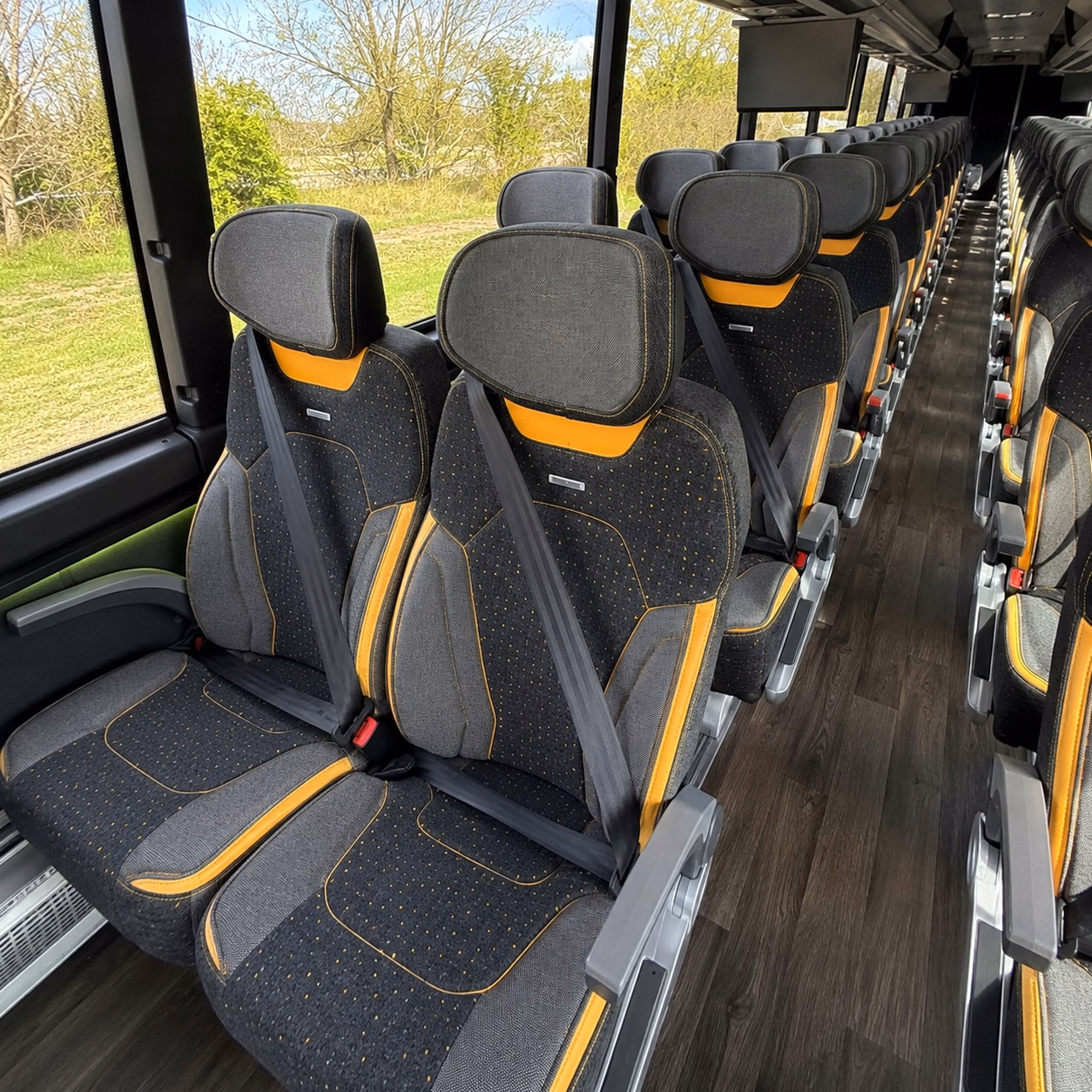 federal way charter bus interior