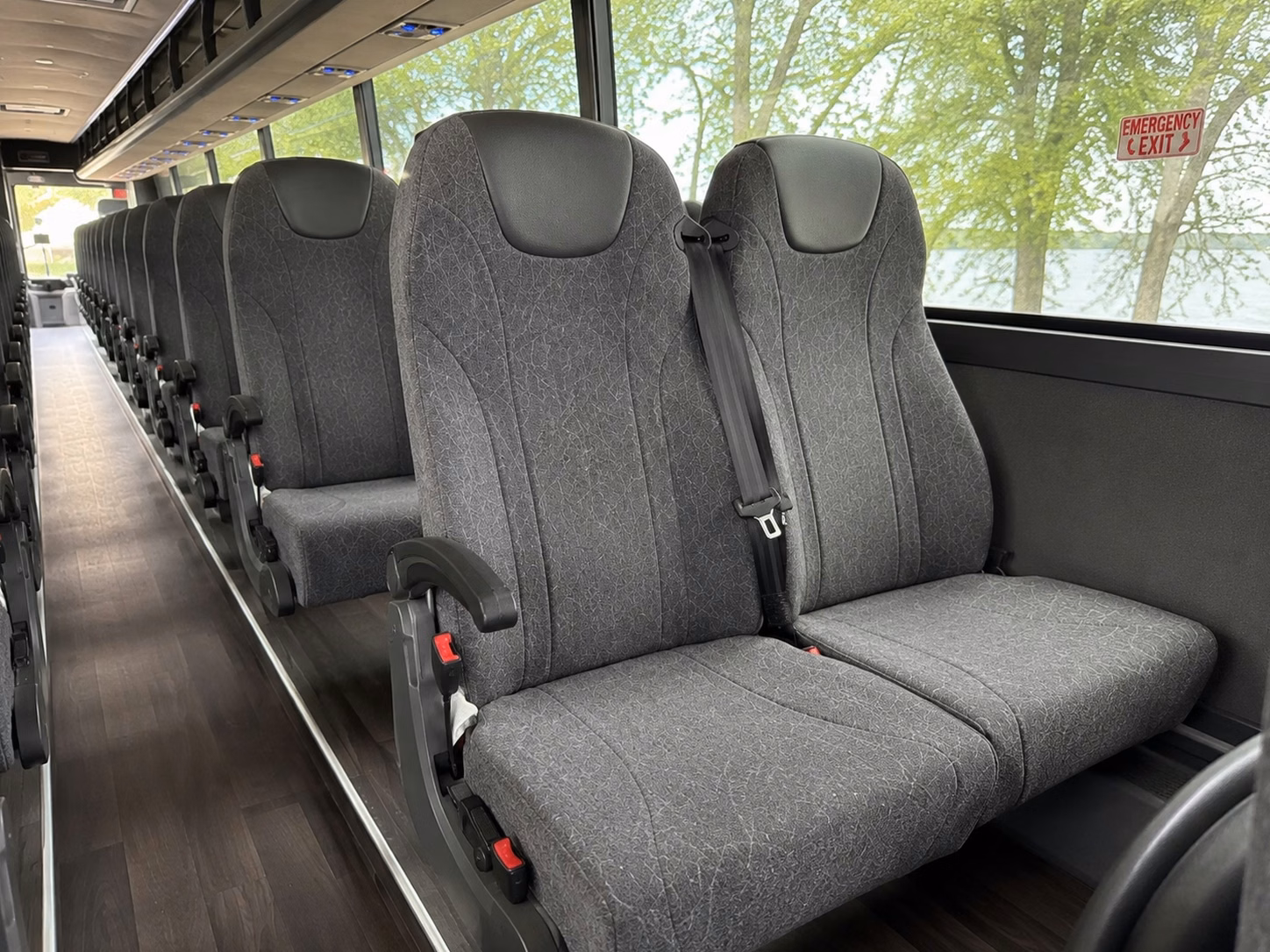 federal way charter bus rental interior